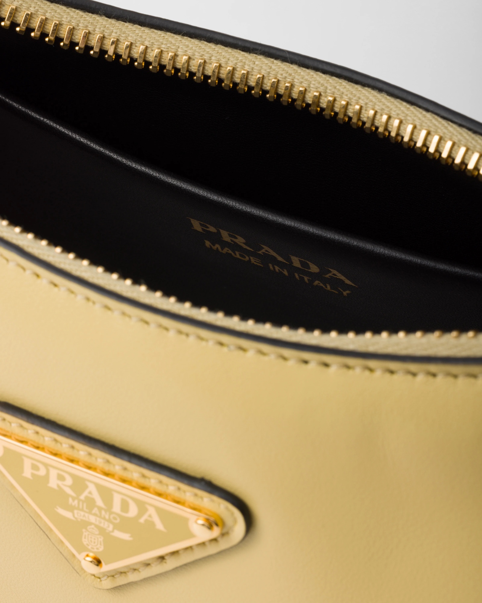 Shop Prada Arqué Leather Shoulder Bag In Nude