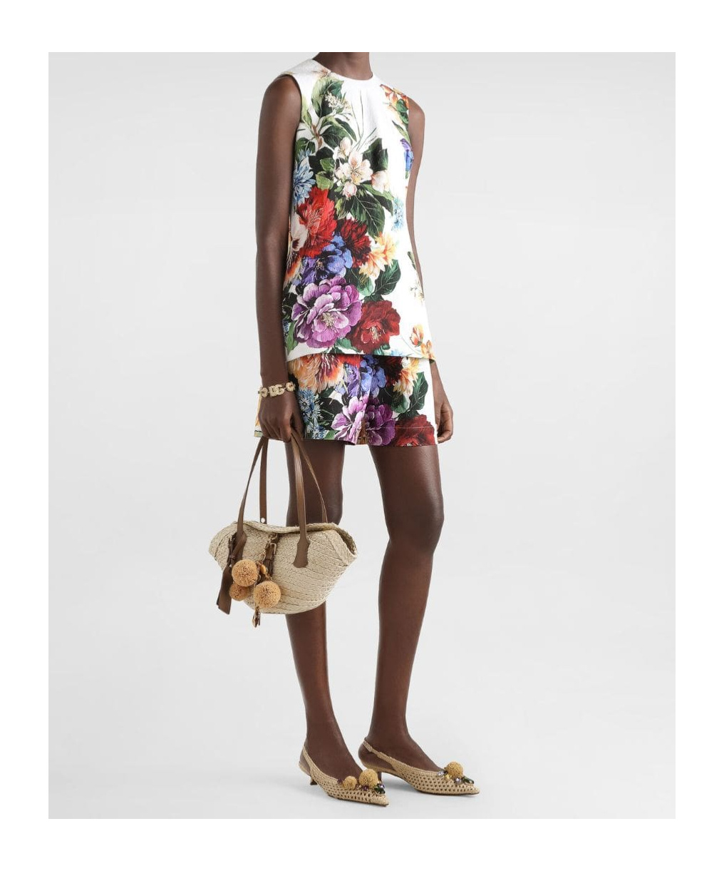 Dolce & Gabbana Dolce  Gabbana Flower Bouquet-printed Top In Multi