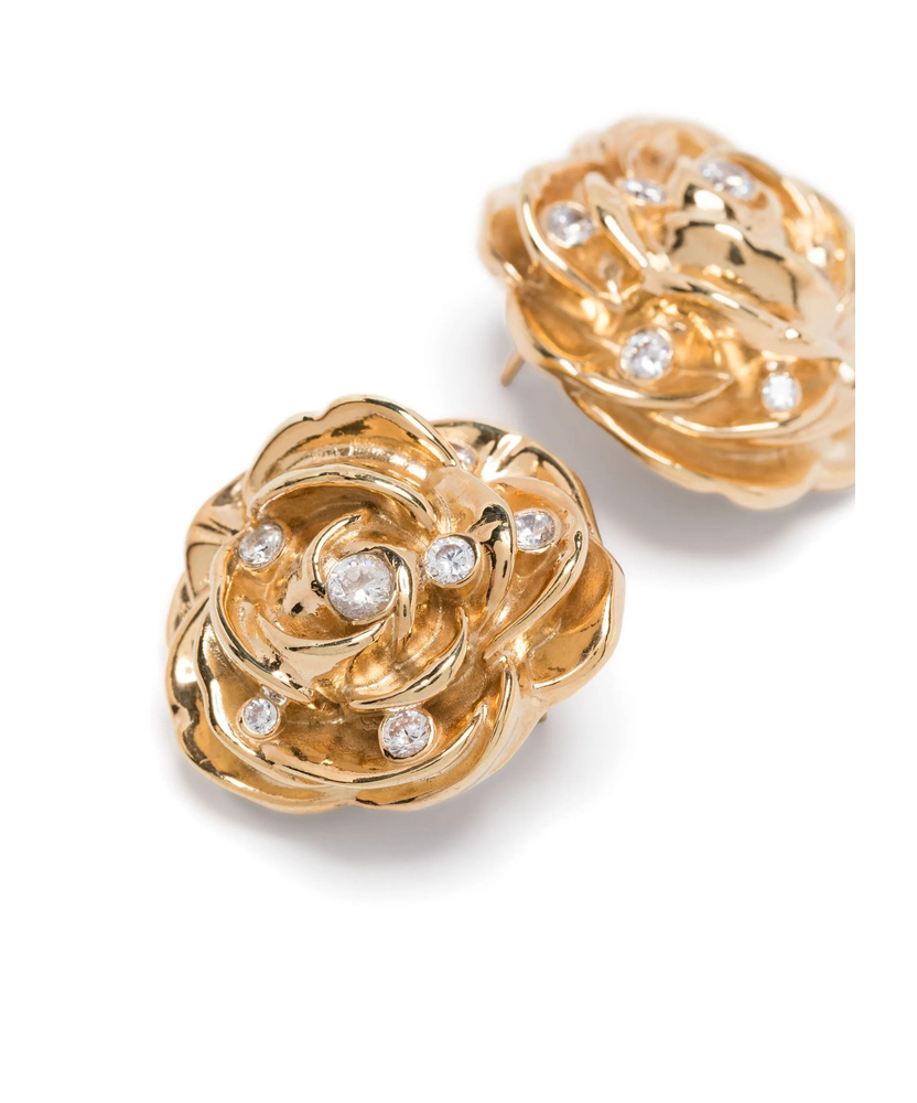 Magda Butrym Three-dimensional Flower Earrings In Yellow