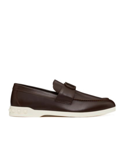Valentino Garavani Vlogo Signature Slip-on Shoes With Rockstud Details In Black
