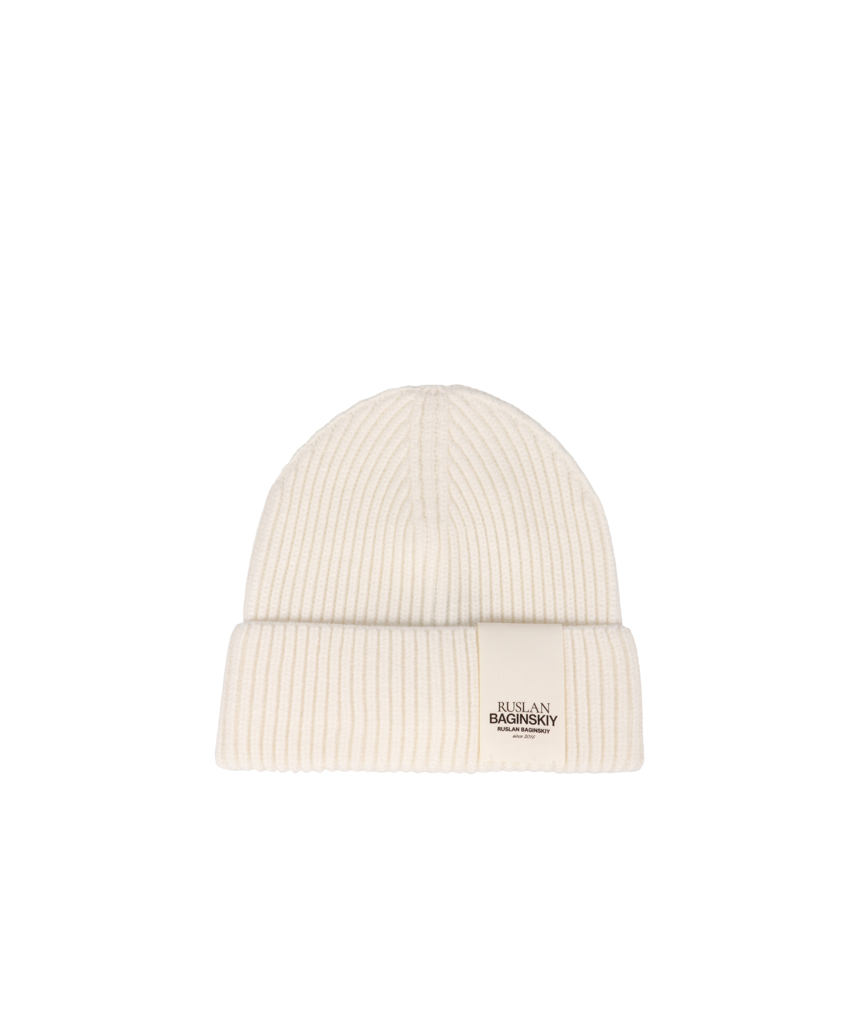 Ruslan Baginskiy Logo Knit Beanie In White