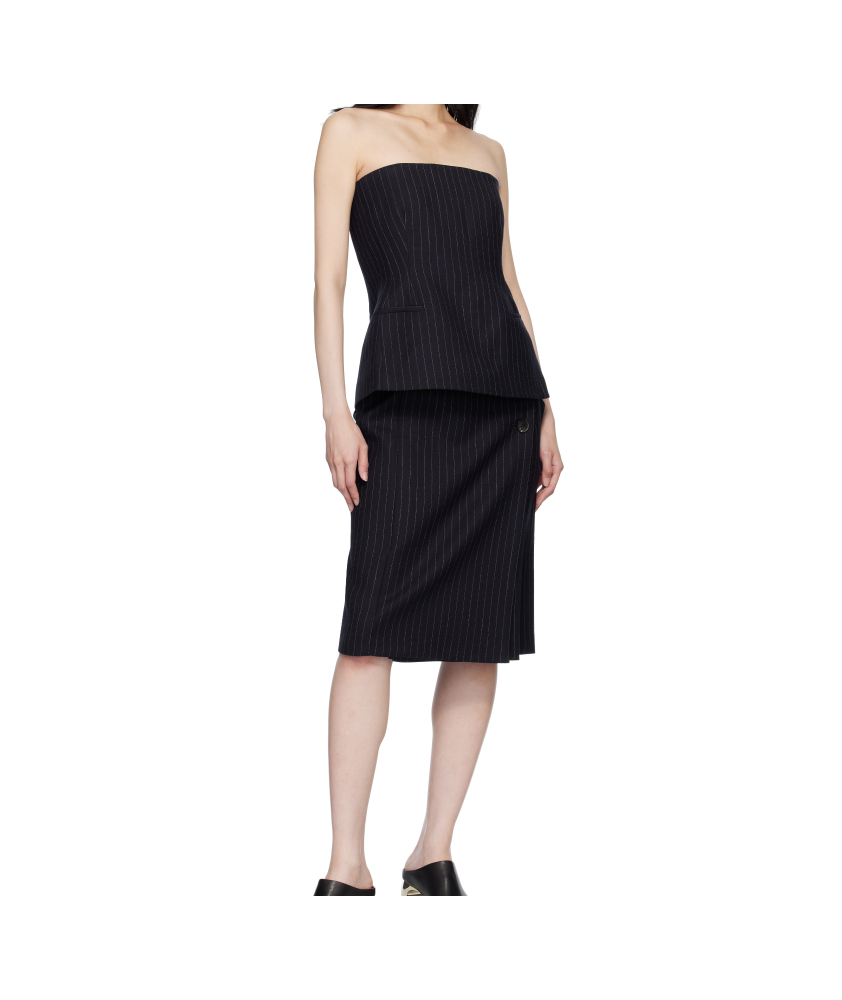 Co Wrap Mini Skirt In Black