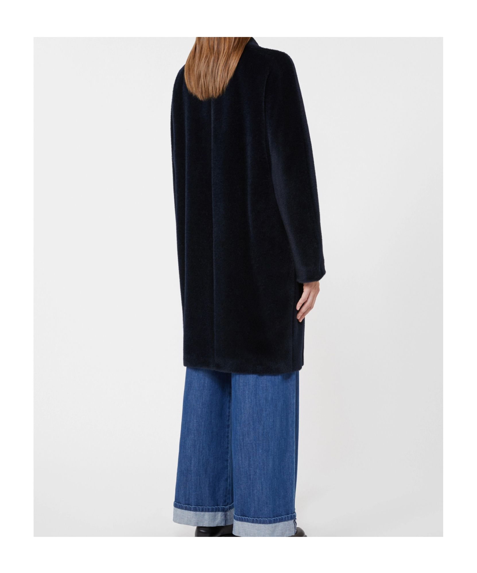 Max Mara Wool And Alpaca Midi Coat In Black