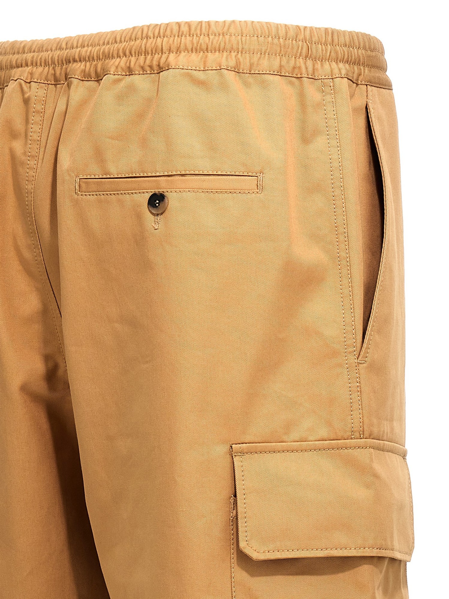 Shop Marni Twill Tapered Cargo Trousers In Brown