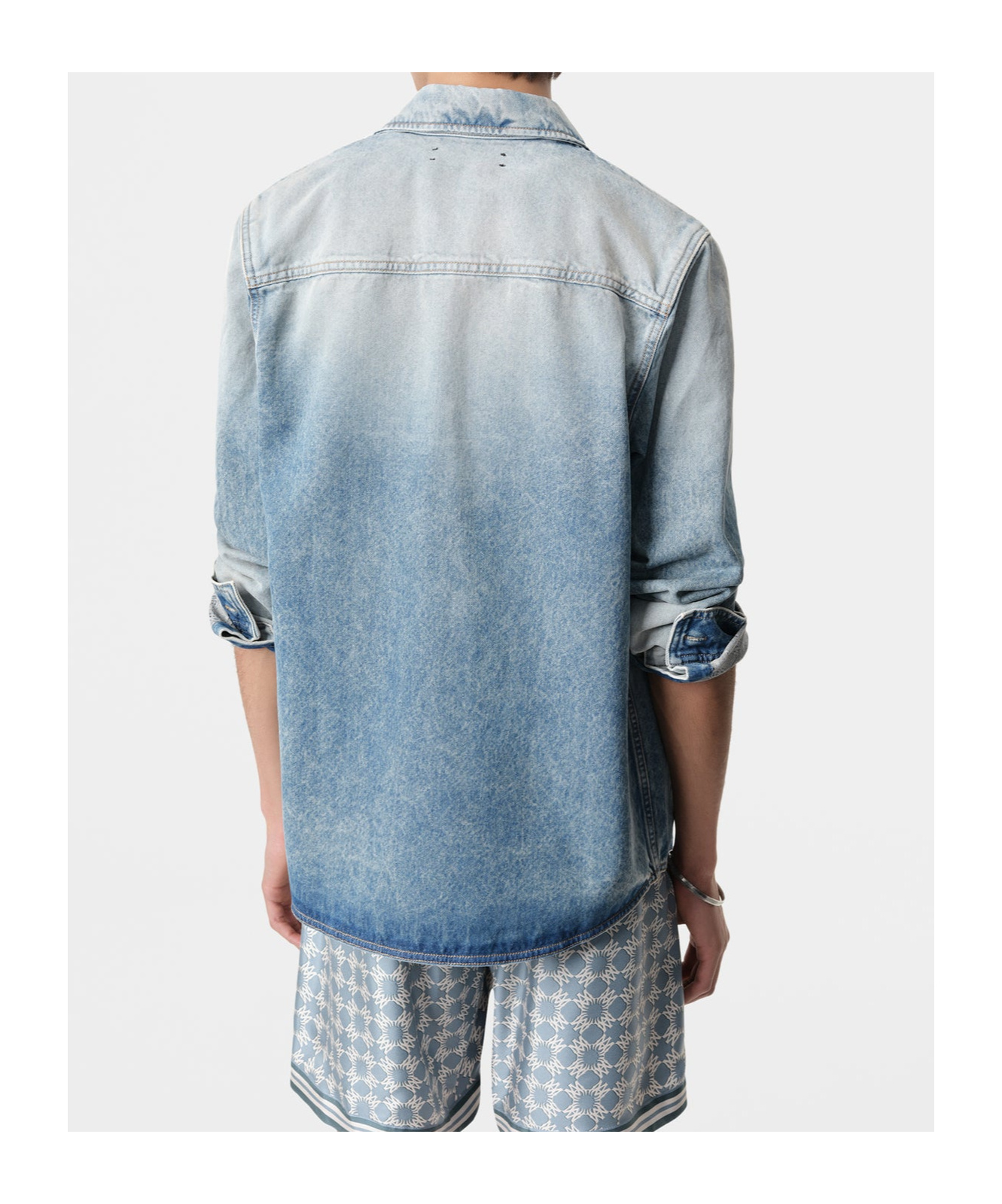 Amiri Long-sleeved Shirt In Blue