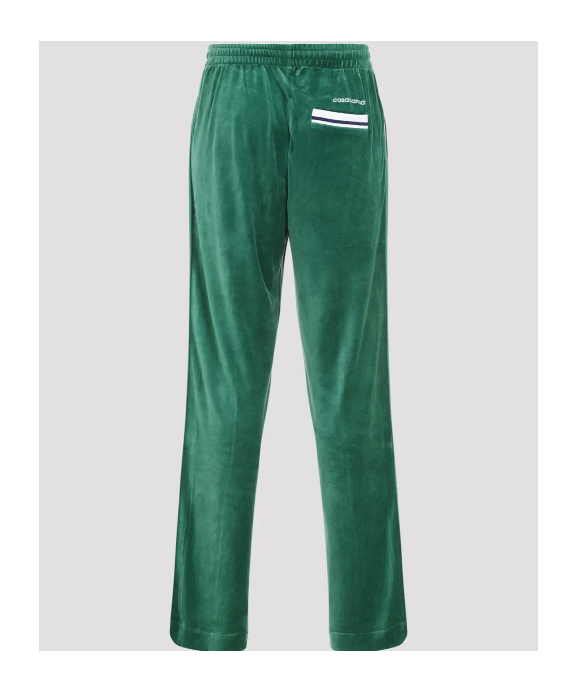 Casablanca Logo Embroidered Velvet Jogging Pants In Green