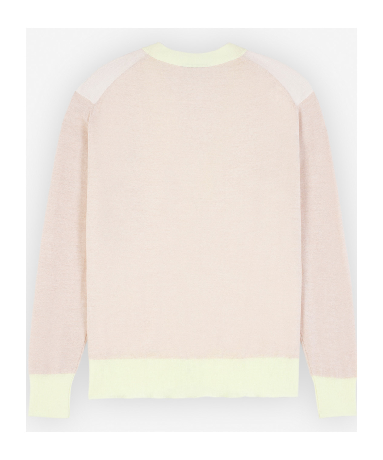 MAISON KITSUNÉ MAISON KITSUNÉ BABY FOX PATCH COLOR BLOCK KNIT CARDIGAN 