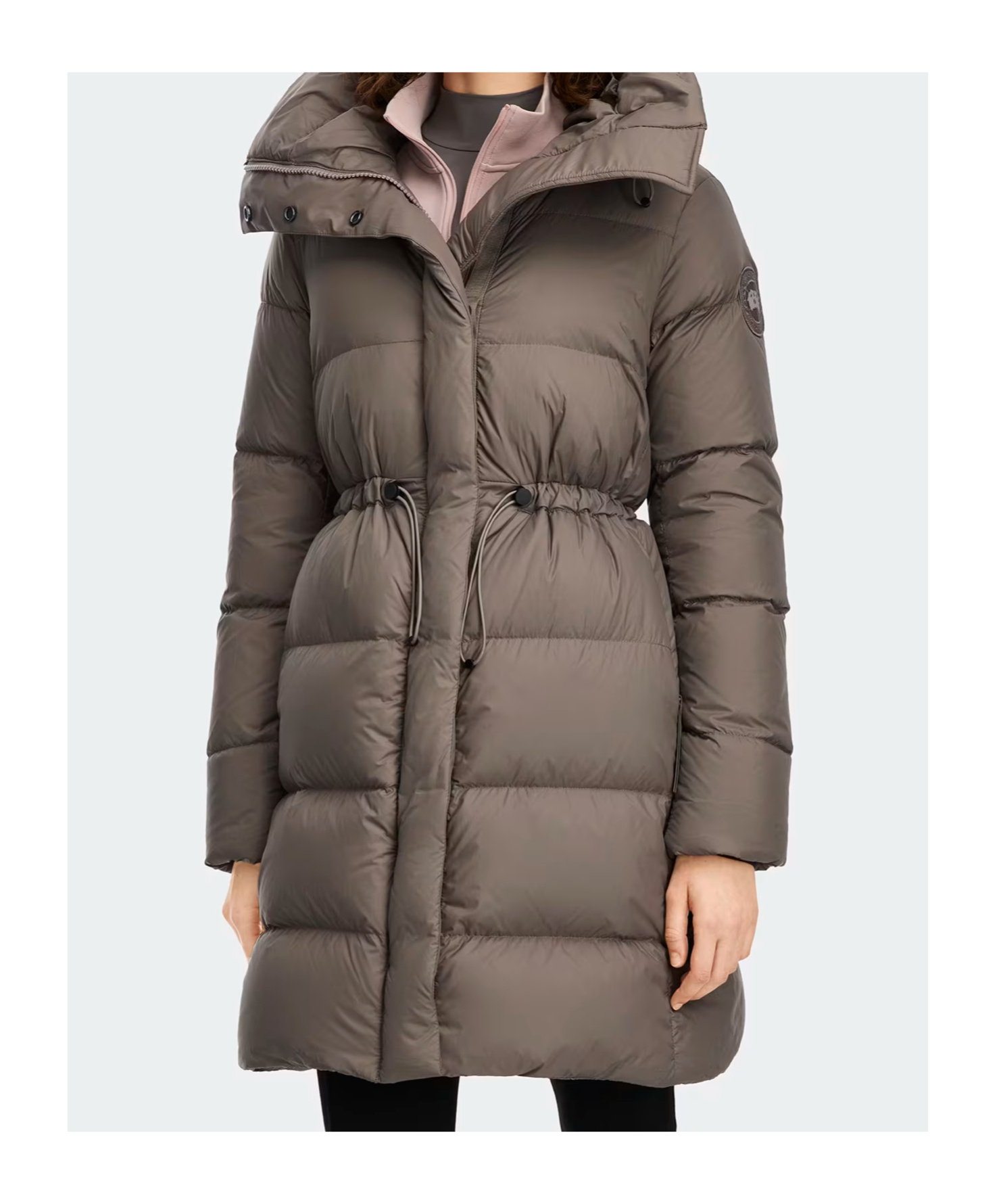 Canada Goose Montgomery Coat Tonal Label In Brown