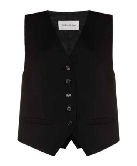 THE FRANKIE SHOP GELSO SINGLE-BREASTED WOOL WAISTCOAT