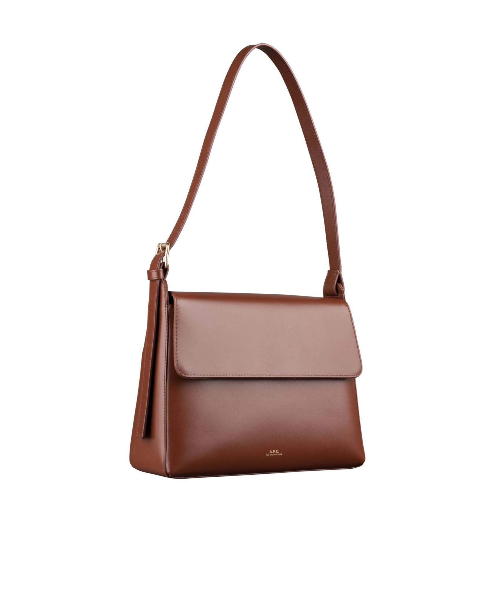 Apc Virginie Leather Shoulder Bag In Red