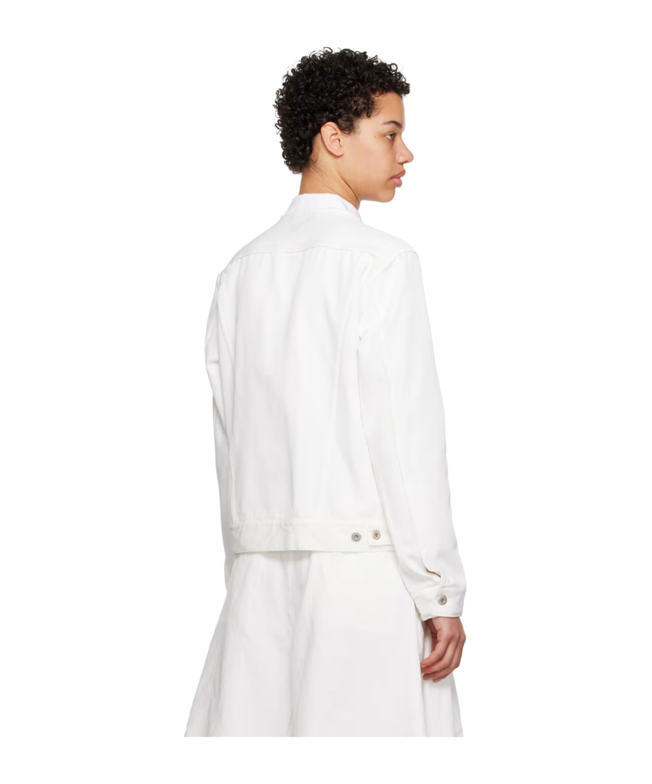 COMME DES GARÇONS RUFFLED ROUND-COLLAR CASUAL JACKET
