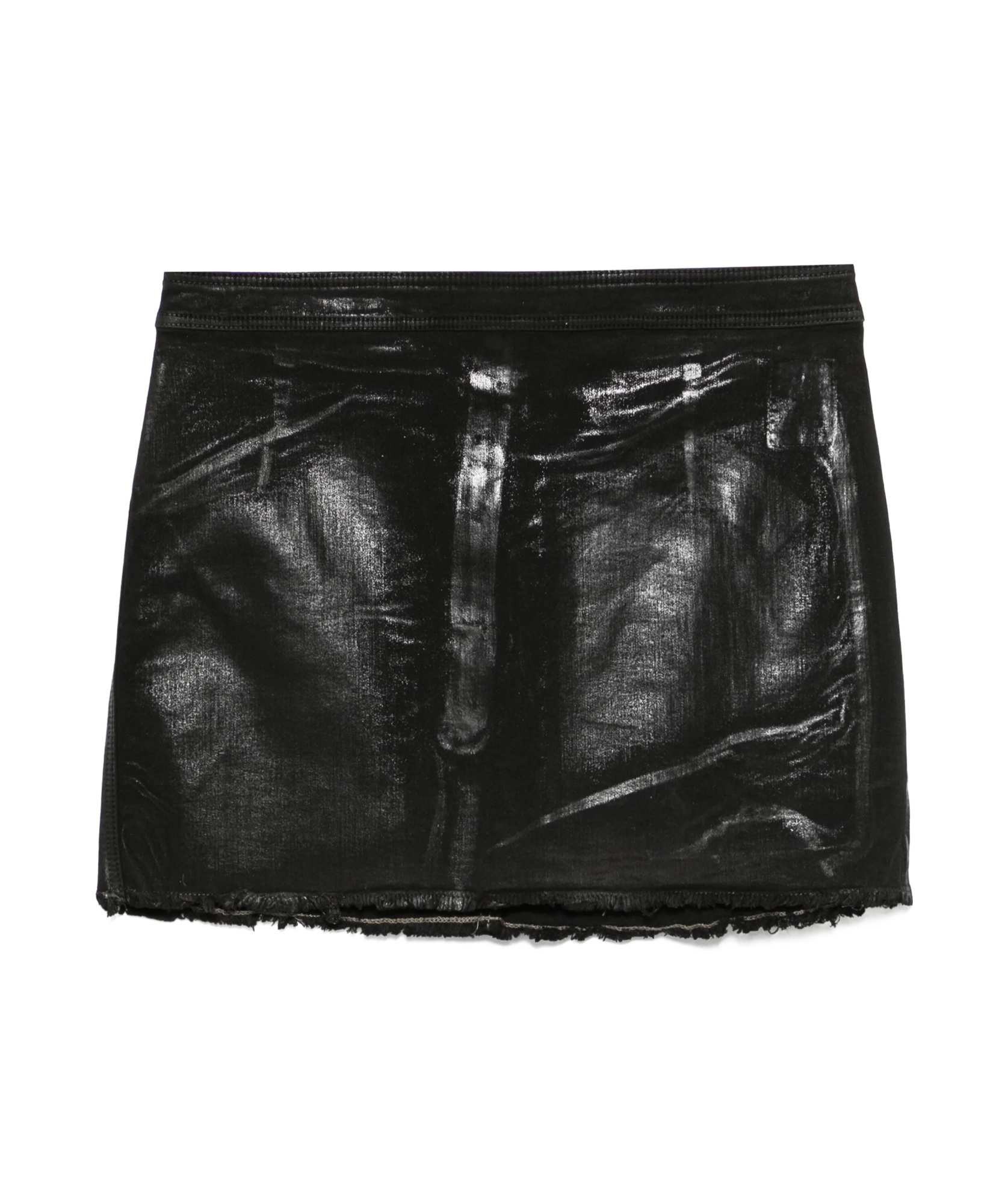 Rick Owens Drkshdw Coated Mini Skirt In Black