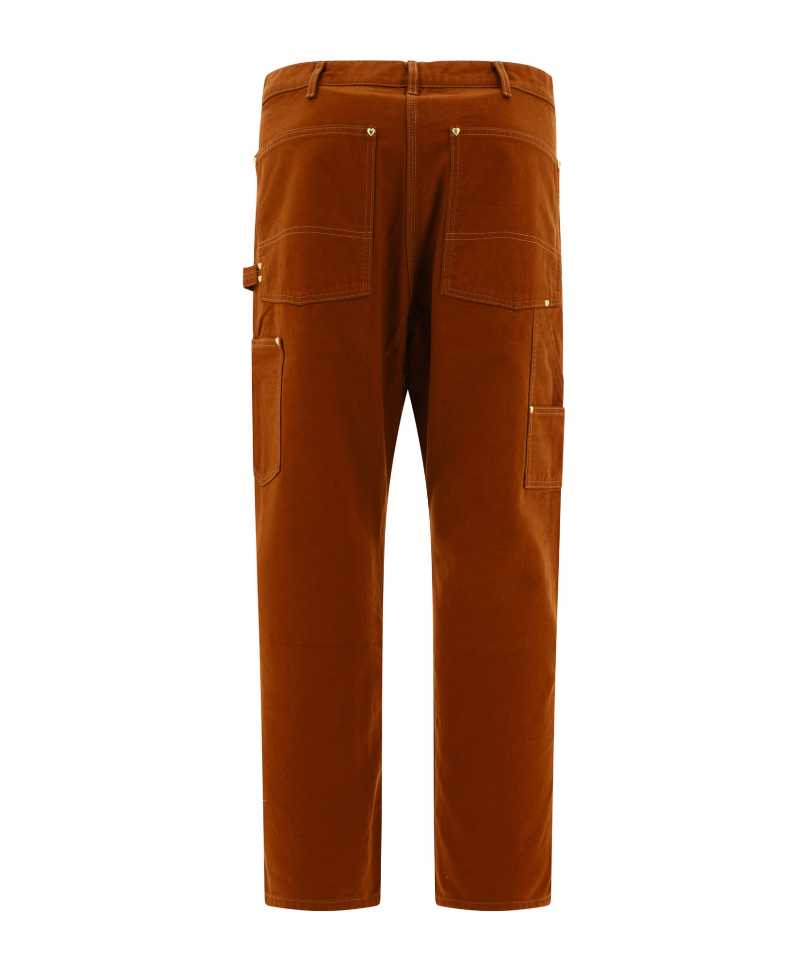 Shop Human Made Straight-leg Gold-toned Hardware Trousers In Brown