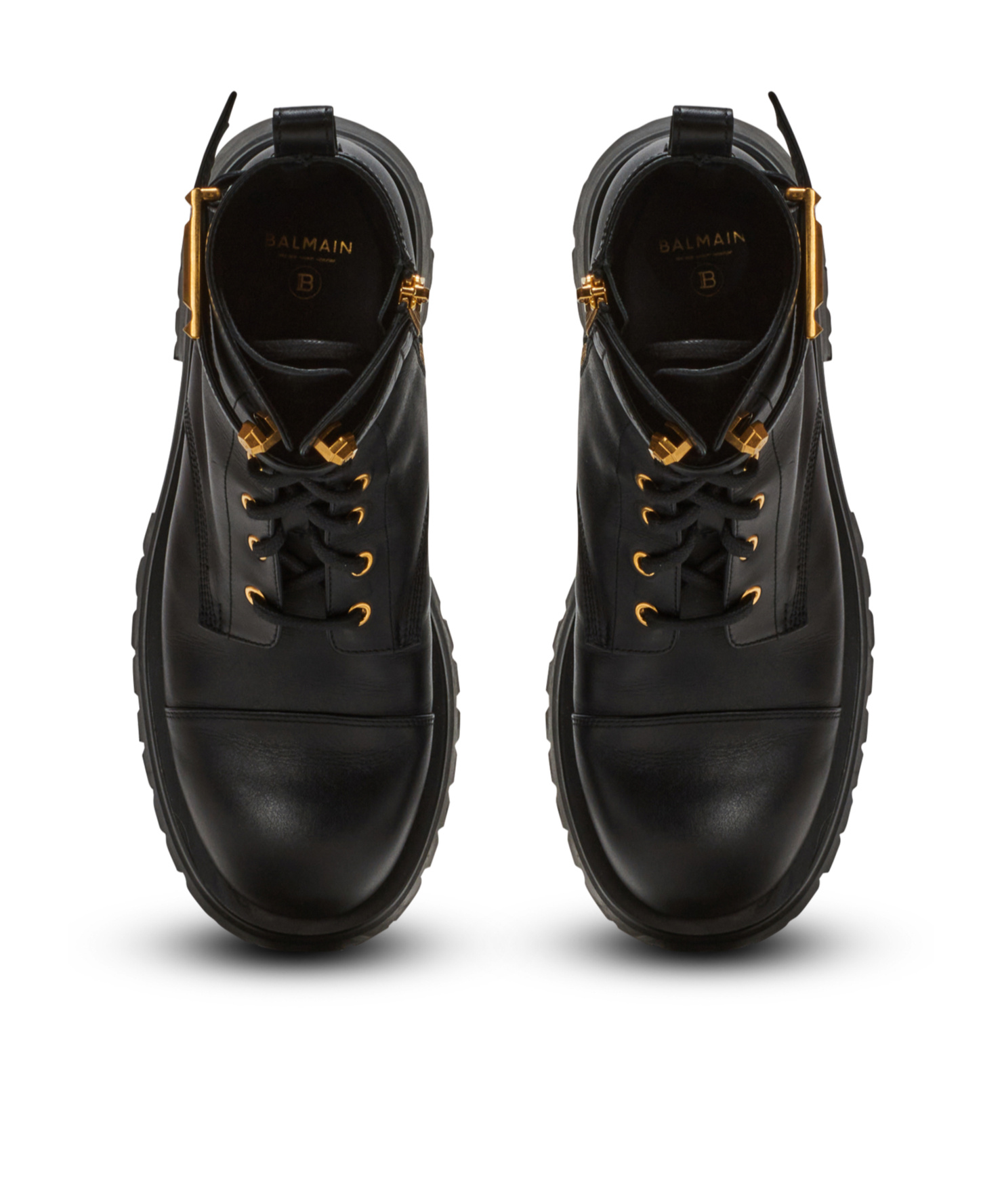 Balmain Combat Ankle Boots In Black