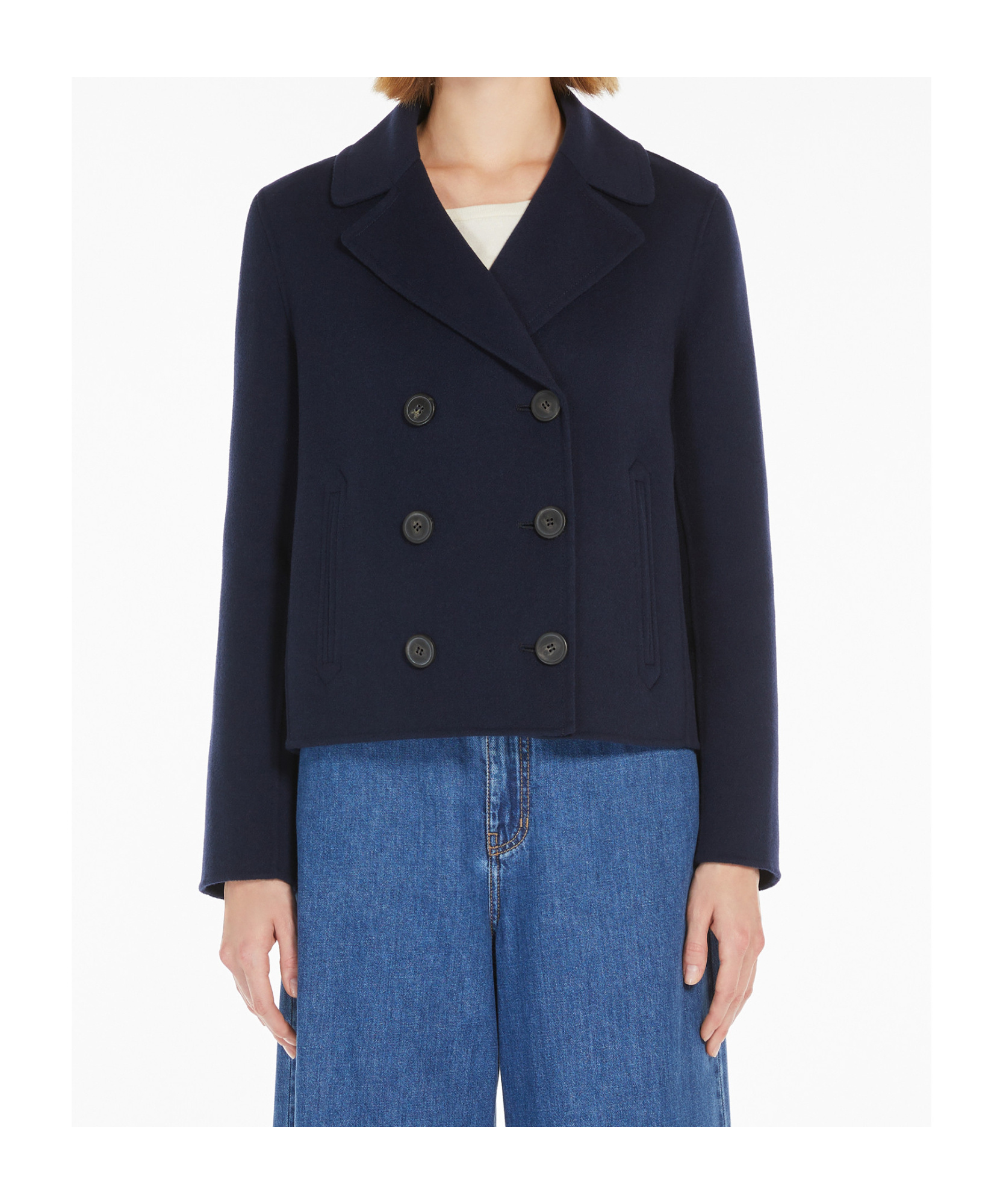 Weekend Max Mara Double-sided Coat In Navy Blue