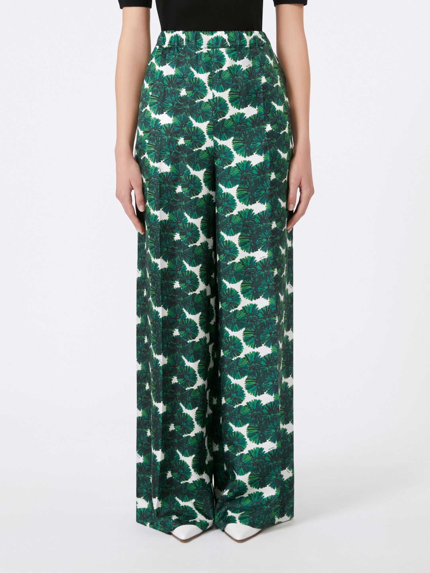 Max Mara Printed Silk Casual Pants