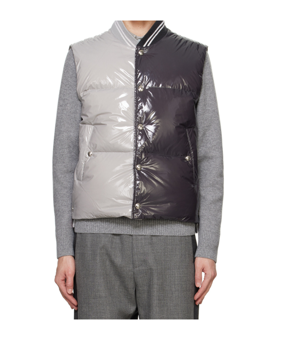 THOM BROWNE TWO-TONE DOWN GILET
