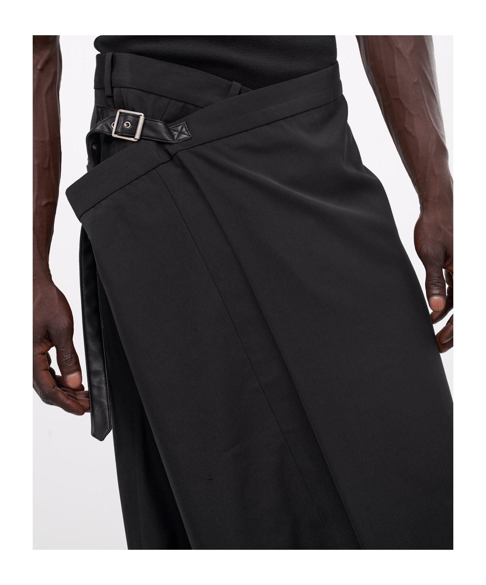 Acne Studios Wrap Culottes In Black
