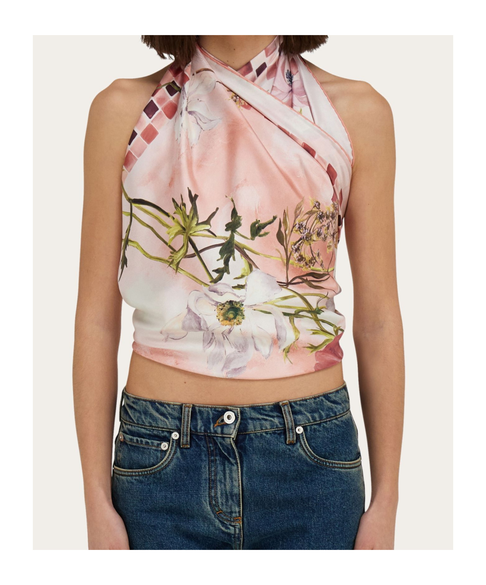 Ferragamo Flowersa-print Silk Scarf
