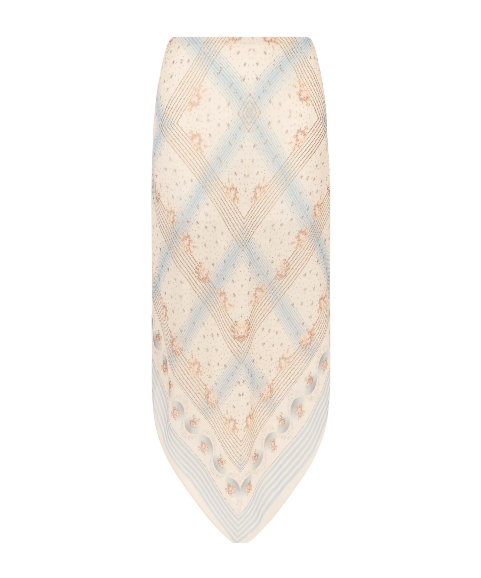 Anna Sui Printed Chiffon Midi Skirt In Pink
