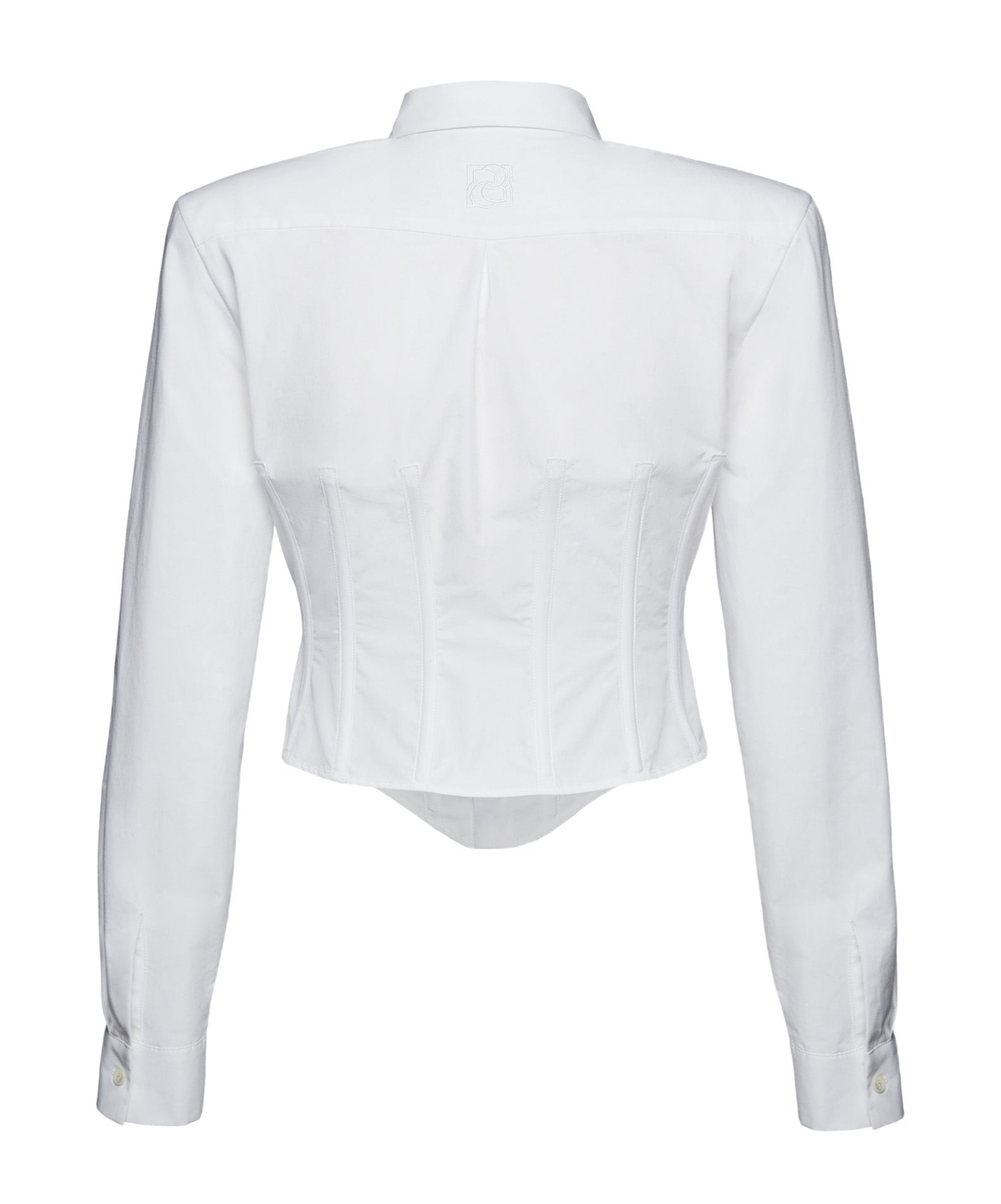Magda Butrym Short Corset Button Shirt In White