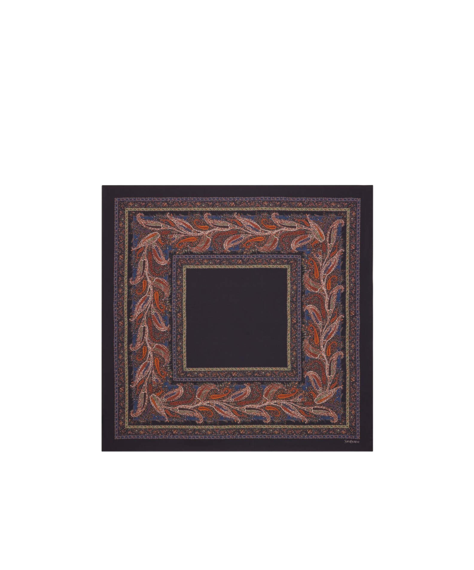 Saint Laurent Paisley-print Silk Scarf In Multi