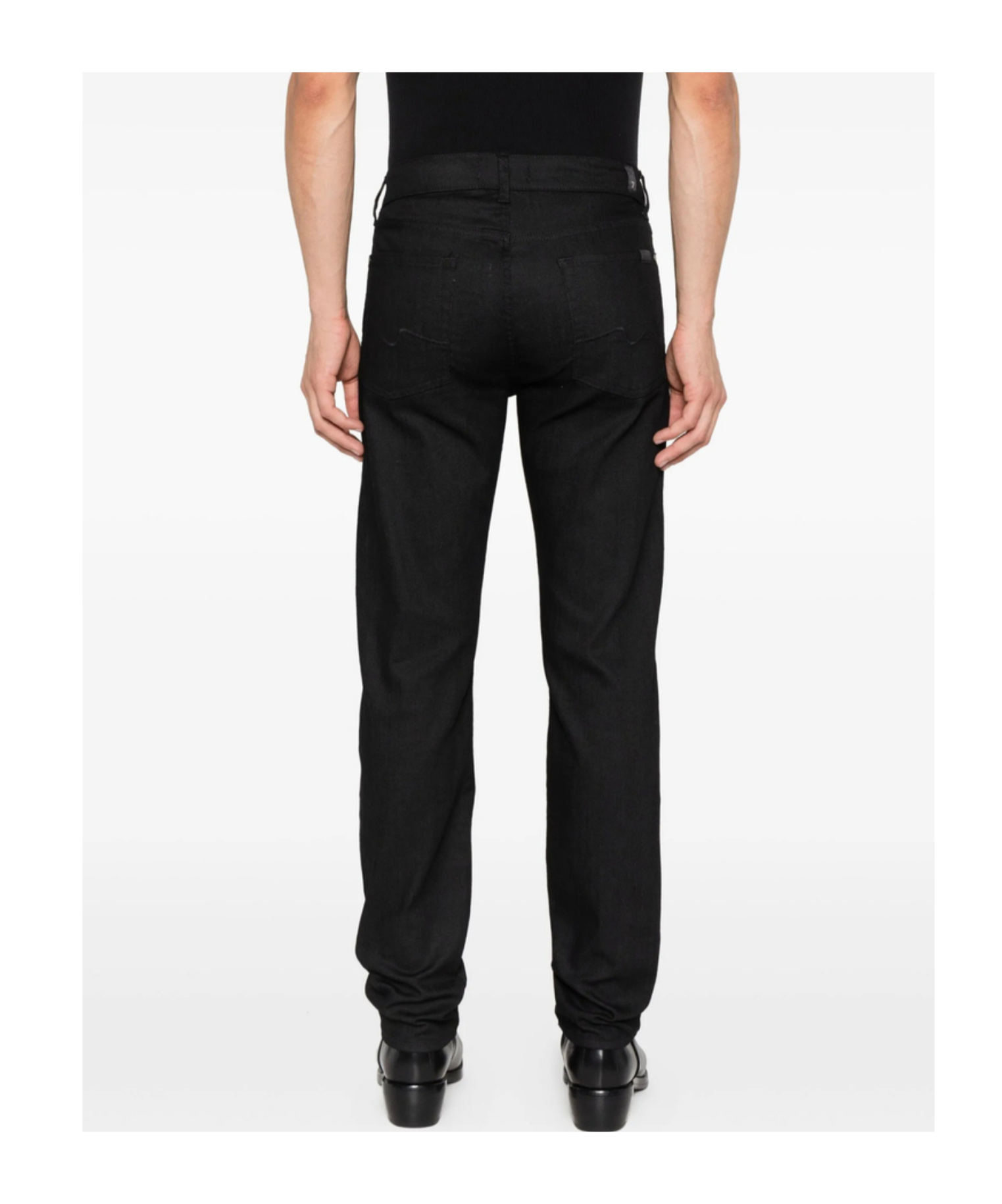 7 For All Mankind Denim Slim-fit Jeans In Black