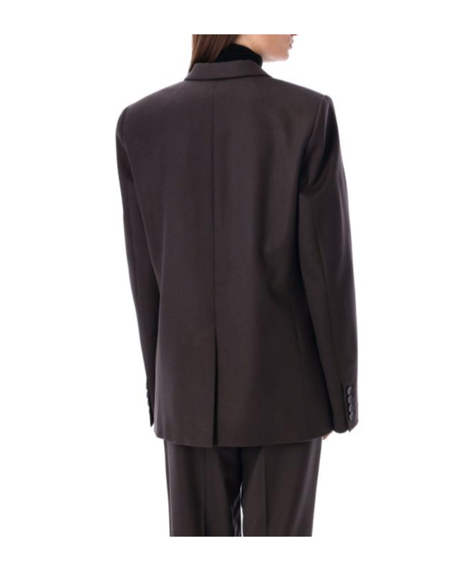 Stella Mccartney Gold Button Single Breast Blazer In Black