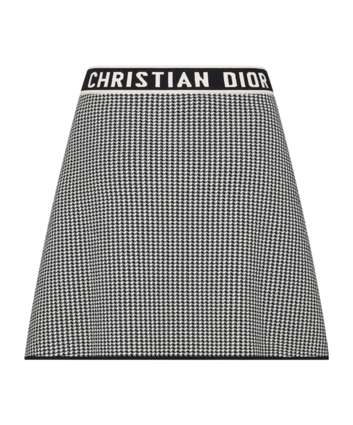 Dior Houndstooth Mini Skirt In Gray