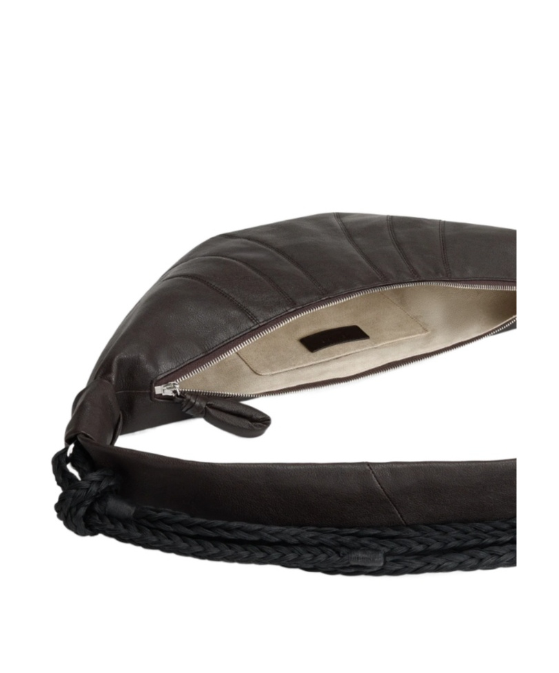 Lemaire Medium Croissant Shoulder Bag In Brown