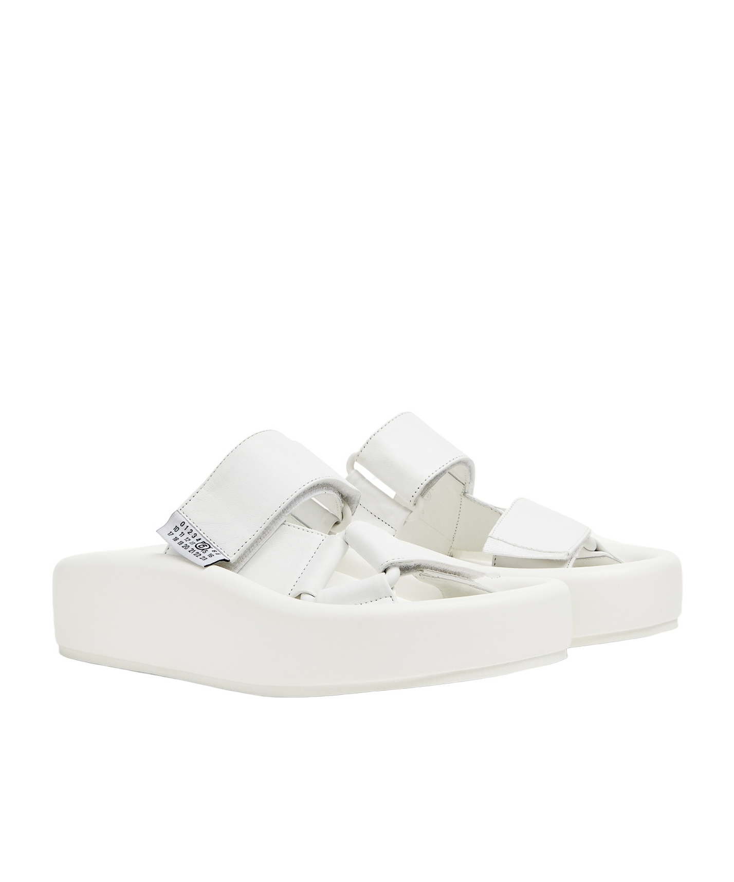 MM6 MAISON MARGIELA WEBBING SLIP-ON PLATFORM SANDALS