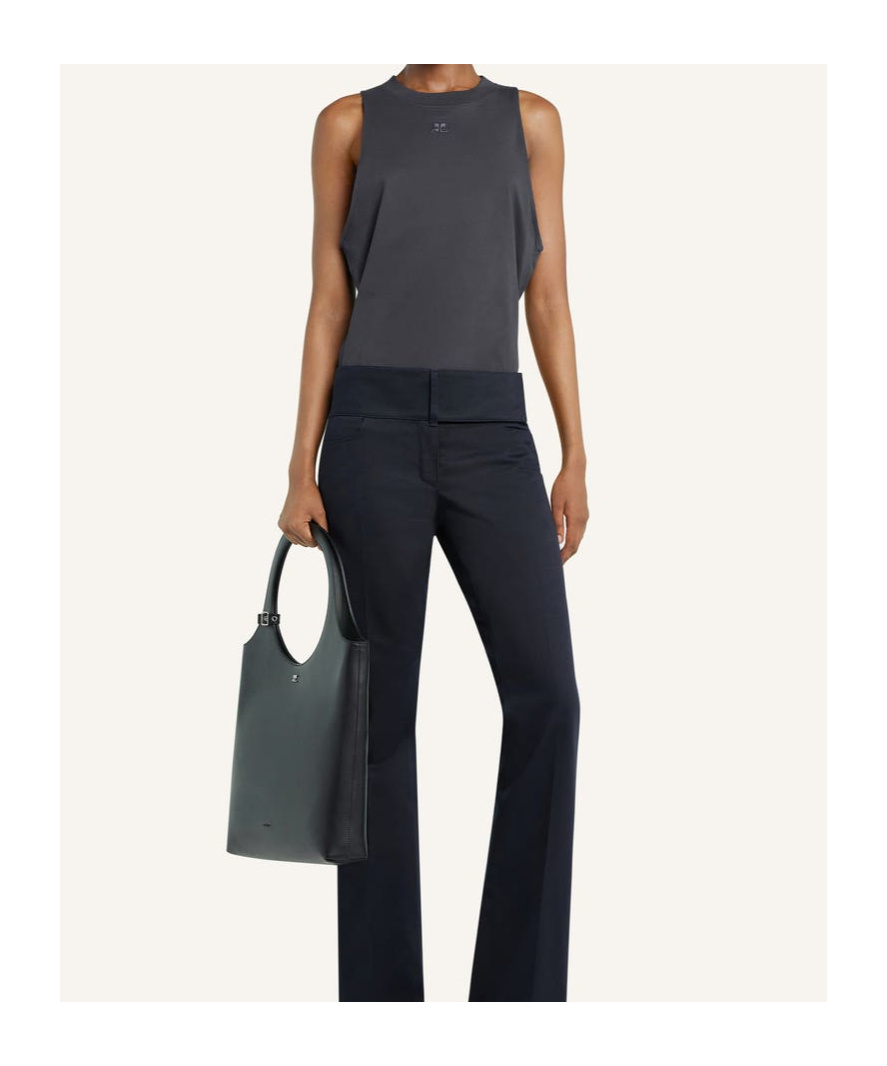 Courrèges Drop-armholes Tank Top In Black