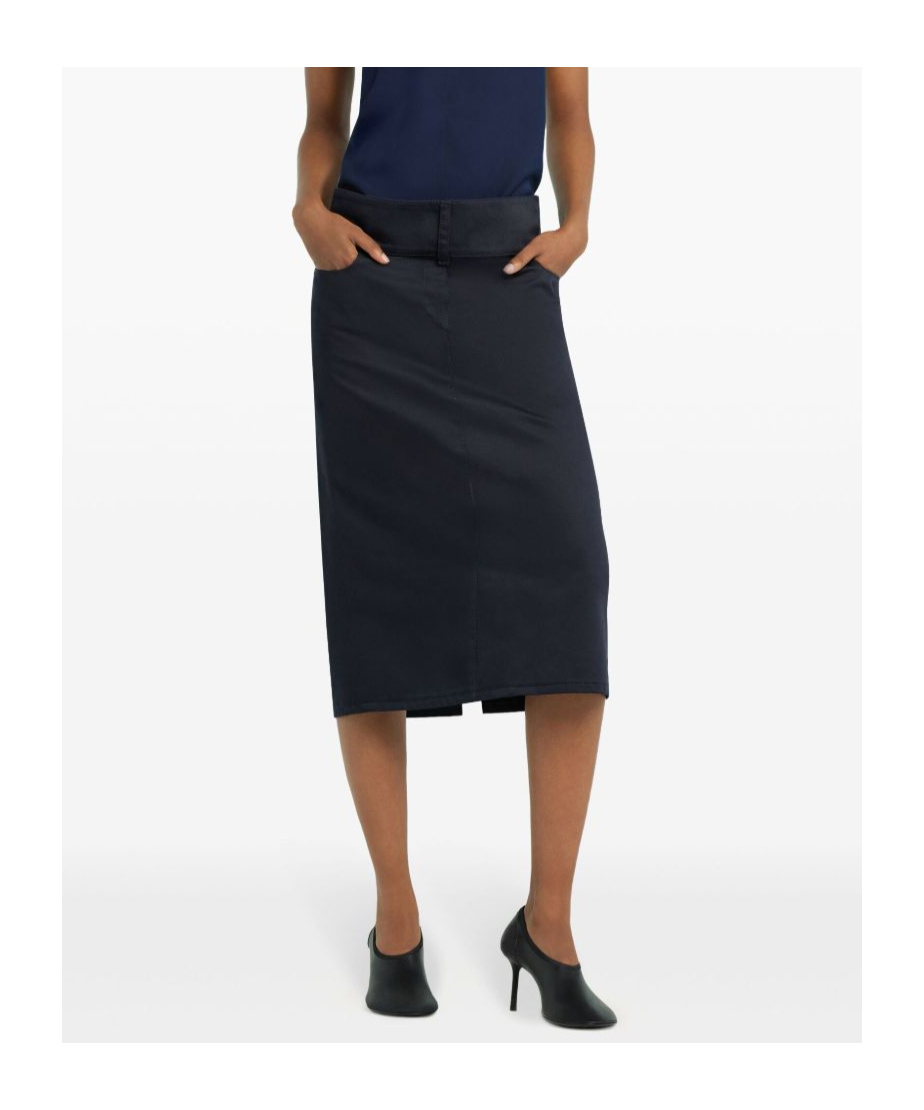 Courrèges Navy Blue Blue Skirt With Pockets