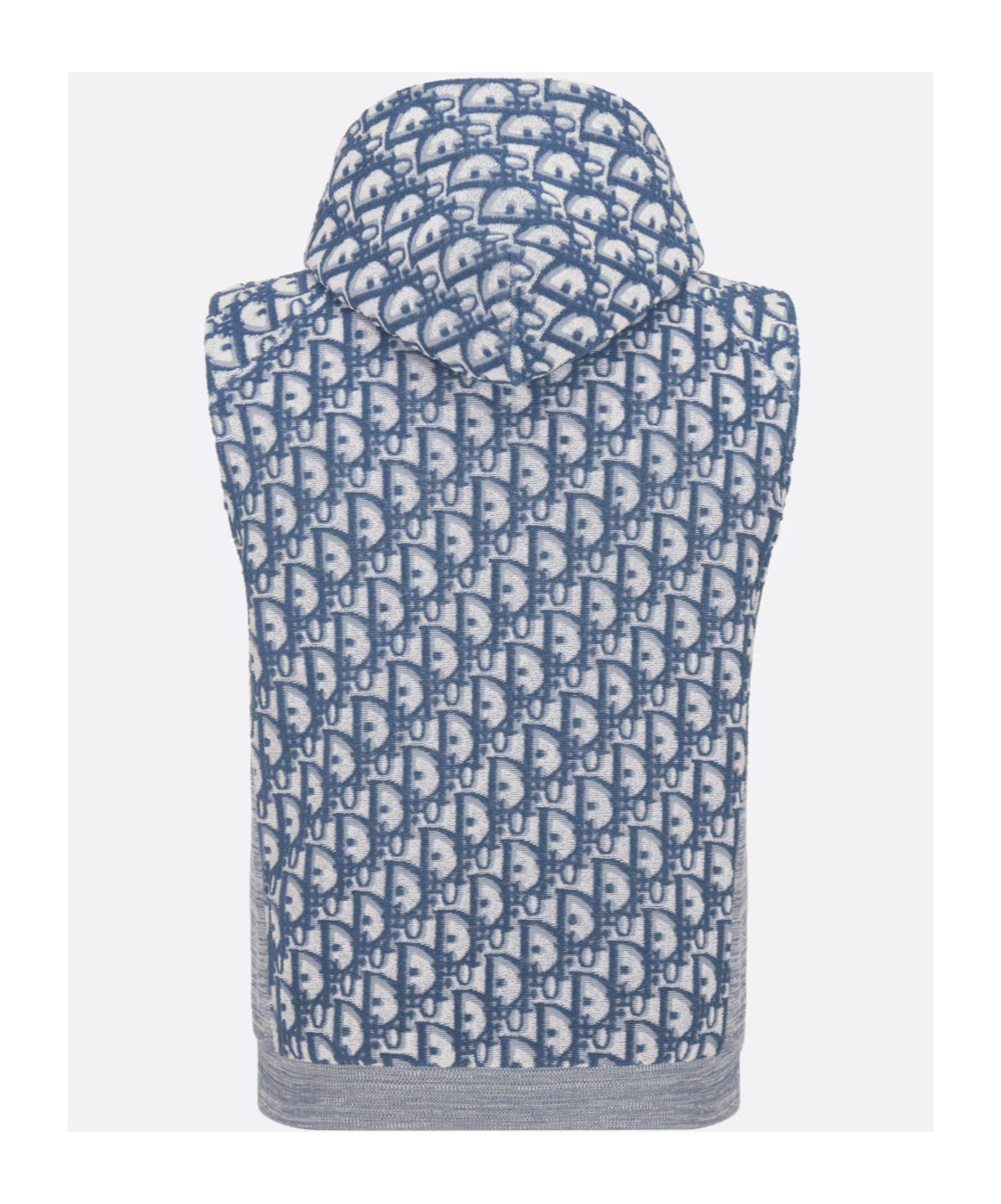 Dior Homme All-over Logo Patterned Sleeveless Hoodie In Gray