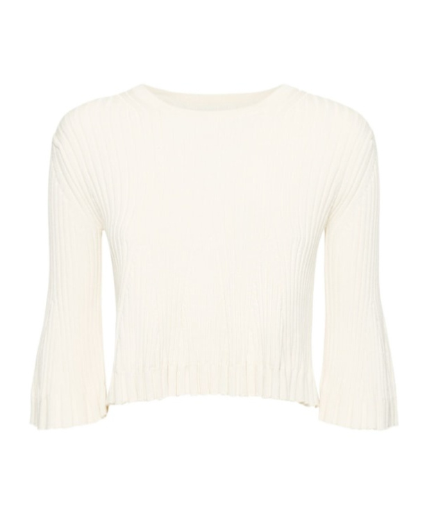 Loulou Studio Ammi Silk Blend Bell Sleeve Top