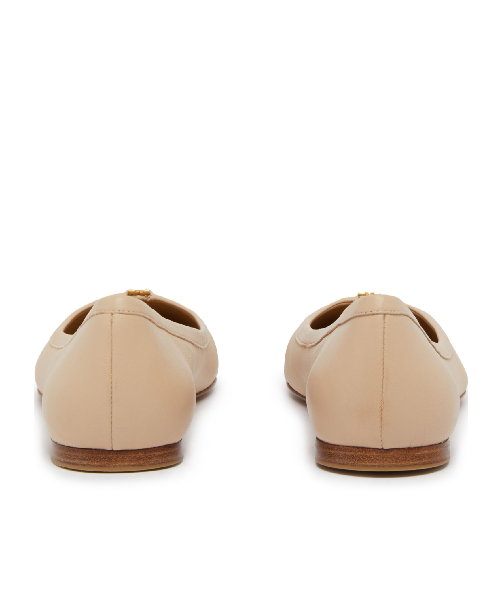 Shop Chloé Round Head Ballet Shoes In Nude