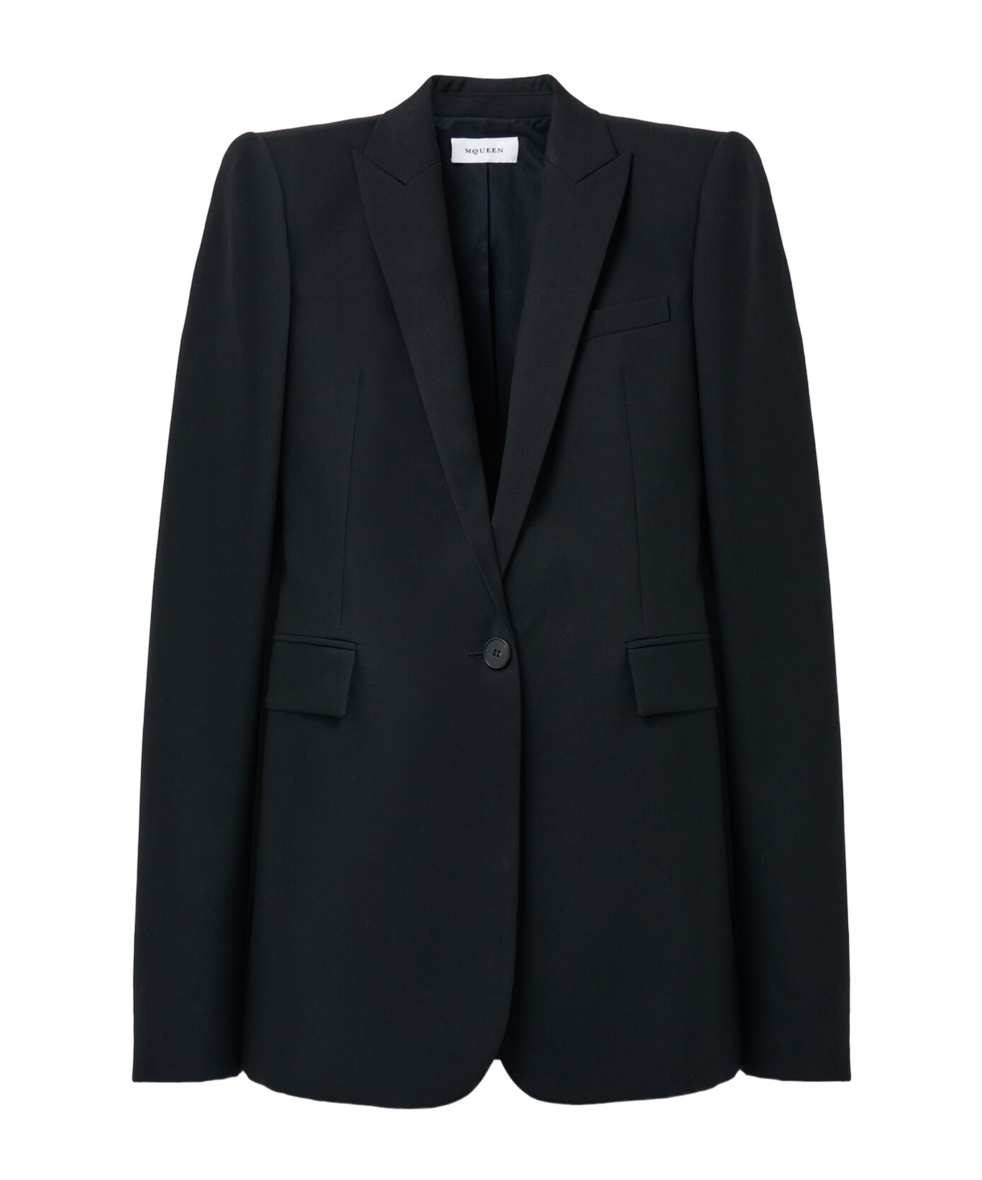 Alexander Mcqueen Fitted Jacket With Bustier Details In Black