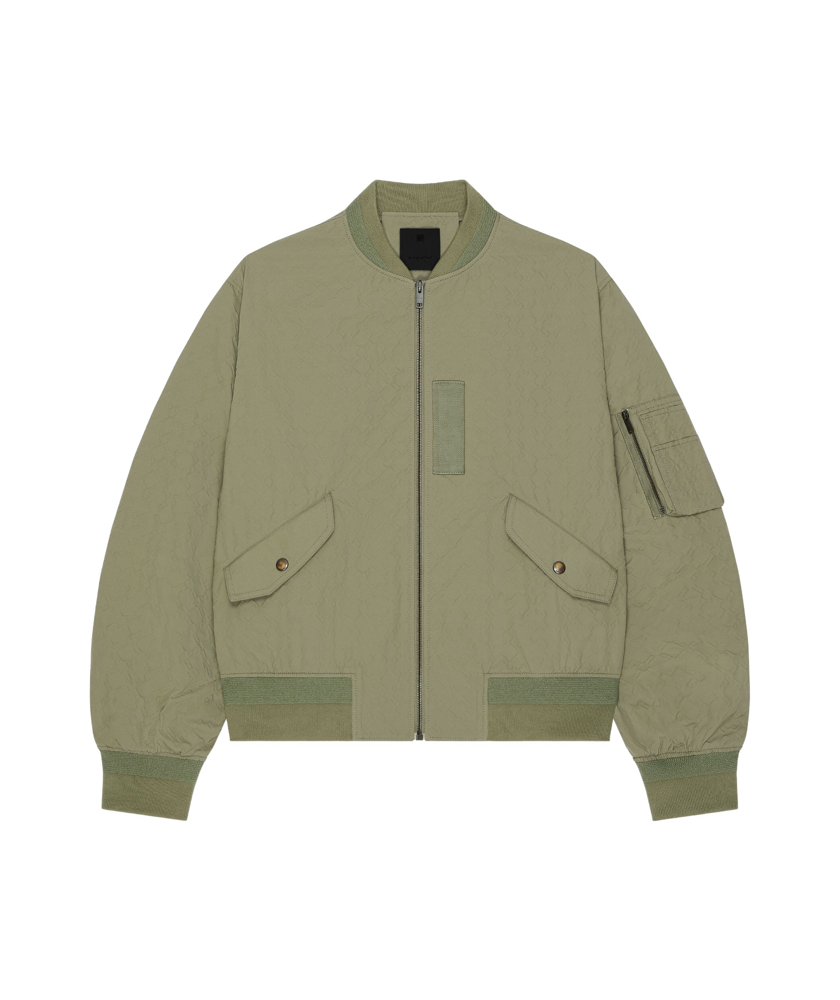 Givenchy Green Nylon Bomber Jacket In Green