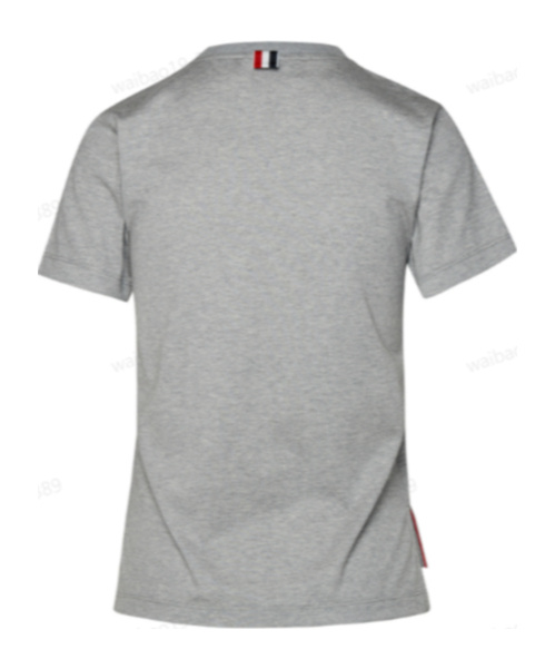 Thom Browne Classic Loopback Pique T-shirt In Gray