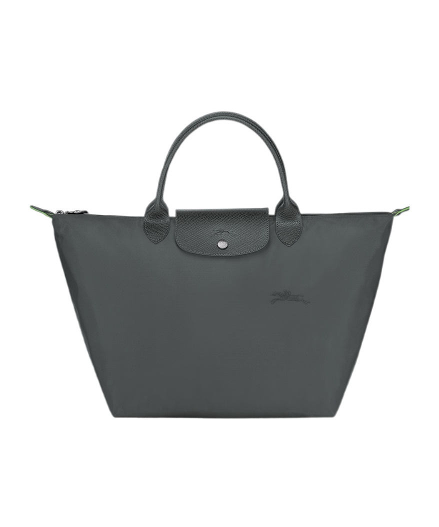 Shop Longchamp Running Horse Embroidered Short-handle Handbag In Black