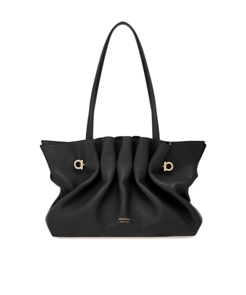 Ferragamo Soft Bag (m) In Black