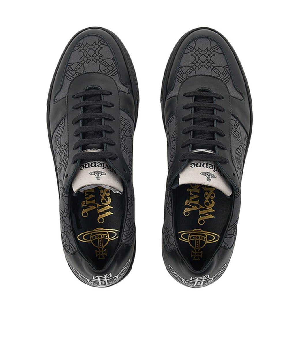 Vivienne Westwood Jacquard Sneakers In Black