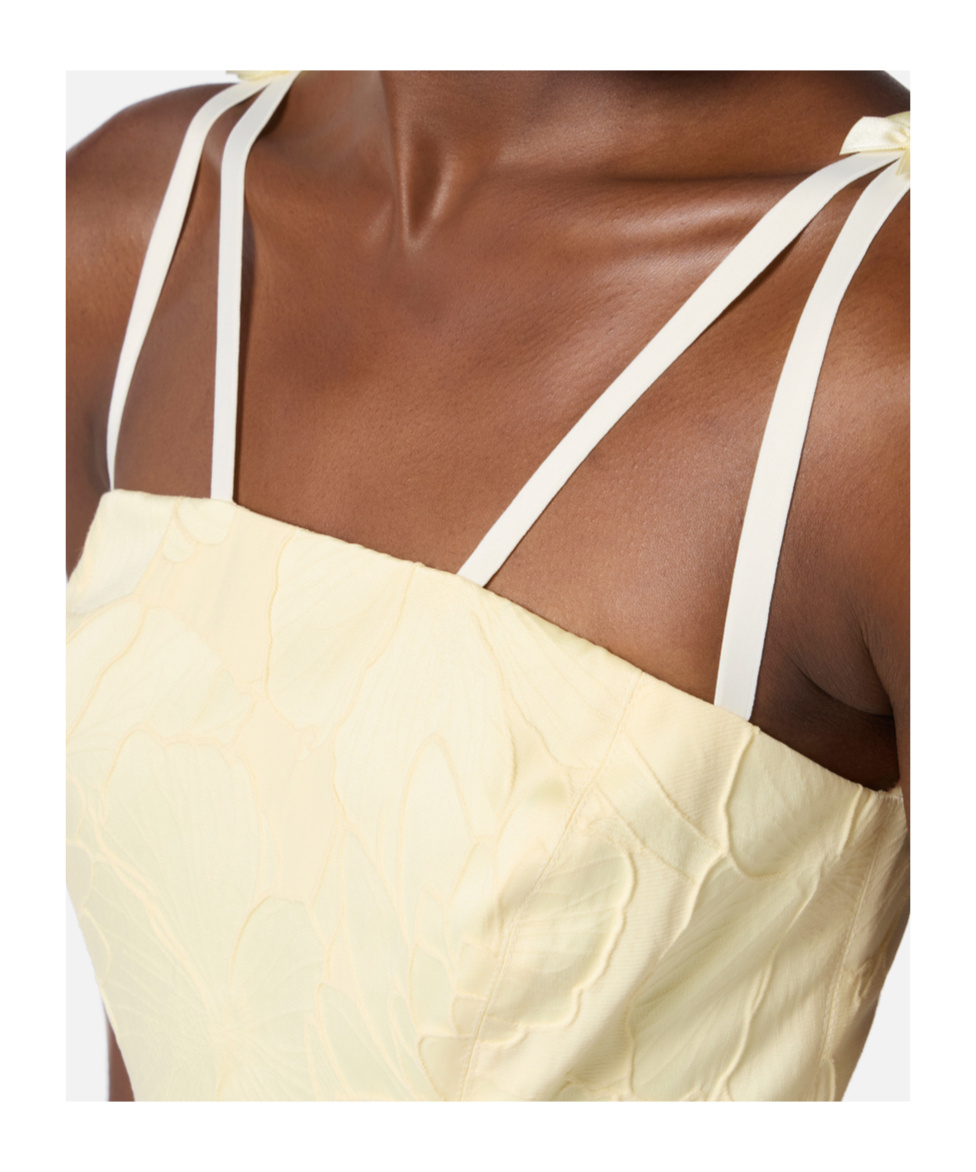 Elisabetta Franchi Floral Pattern Mini Dress In Nude