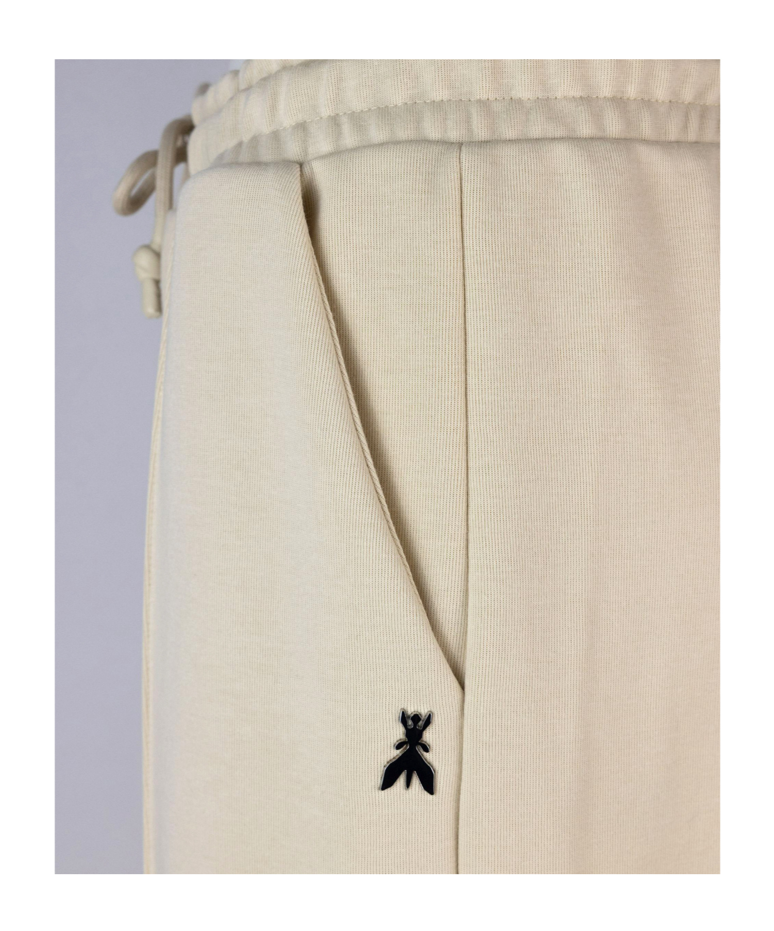 Patrizia Pepe Embossed Seam Track Pants In Neutral