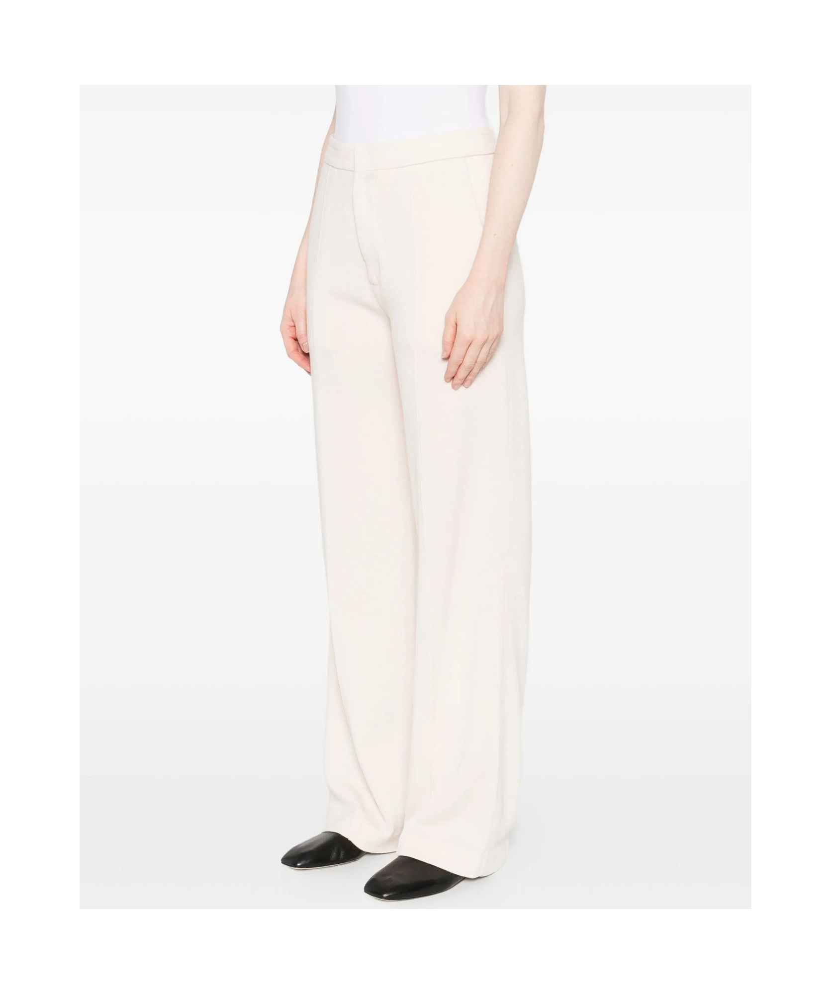 Forte Forte High-waisted Trousers In Neutral