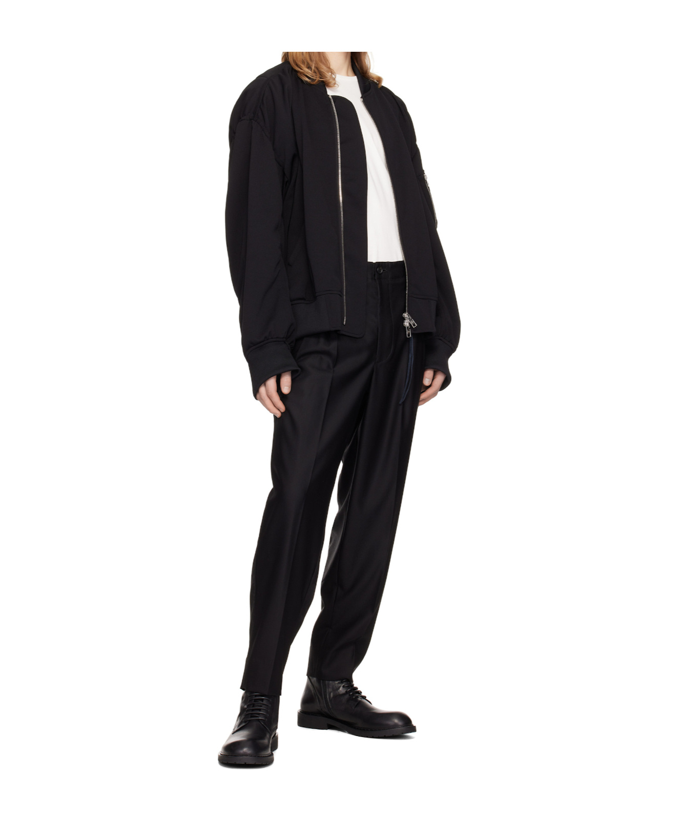 Mastermind Japan Black Jersey Bomber Jacket In Black