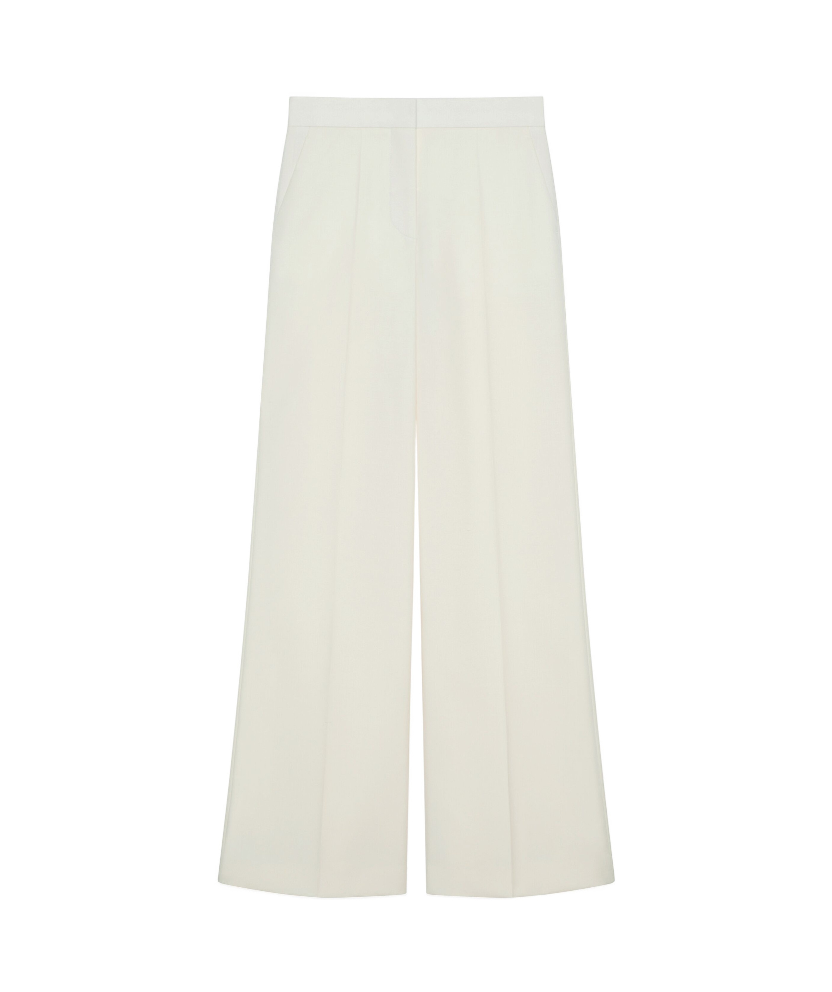 Shop Givenchy Flare Tailored Pants In Wool And Mohair In White