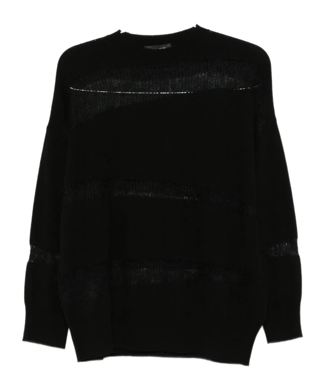 Fabiana Filippi Mesh-panel Sweater In Black