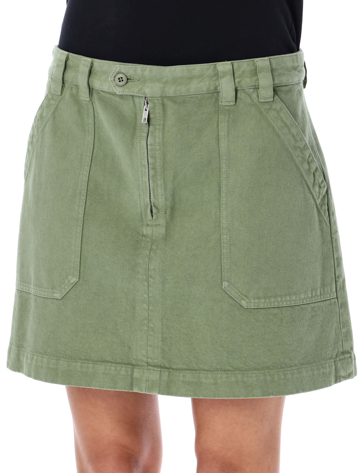 Apc A.p.c. Sarah Mini Skirt In Green