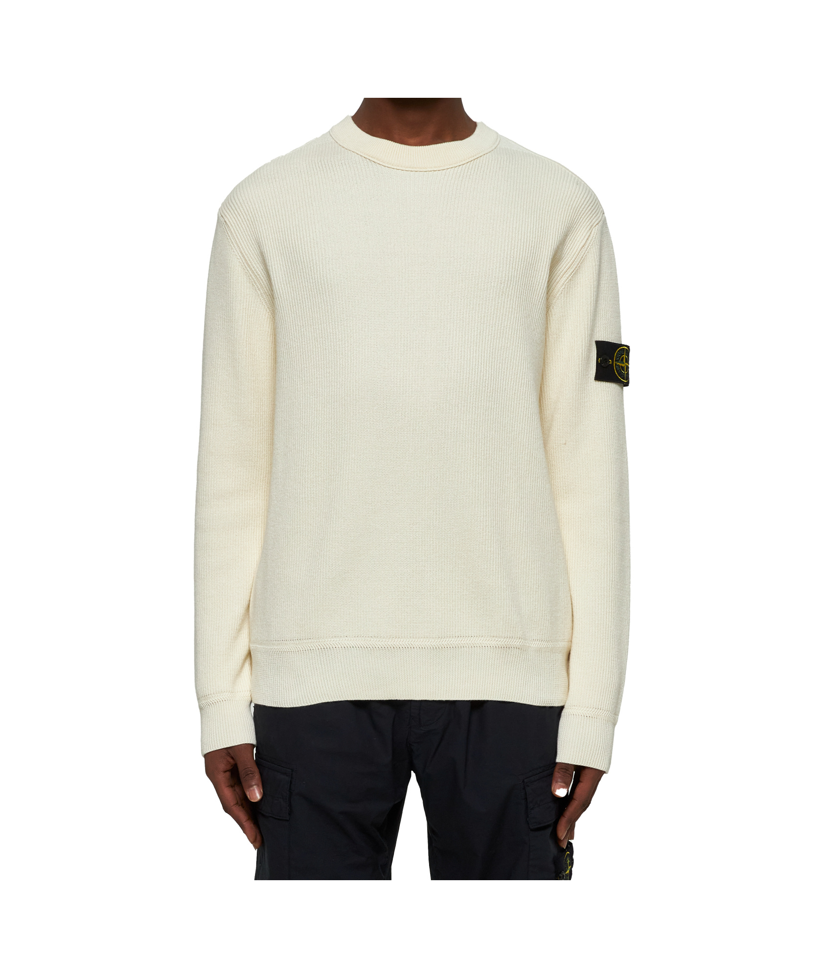 Stone Island Crewneck Sweatshirt In Nude